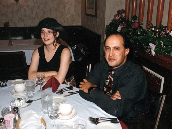 Phil Shapiro and wife Mary at their 1992 Dayton, Ohio wedding-this was the rehearsal dinner