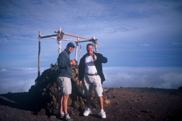 Joe Stewart and son-in-law Josh on Mauna Kea, Hawaii in October 2005. See more: http://justanotherjoe.smugmug.com/