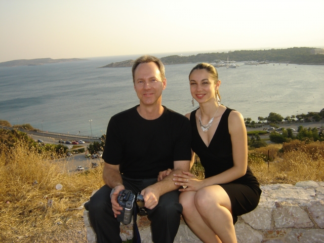 Another David Harrison and Oana in Greece with a beautiful backdrop.