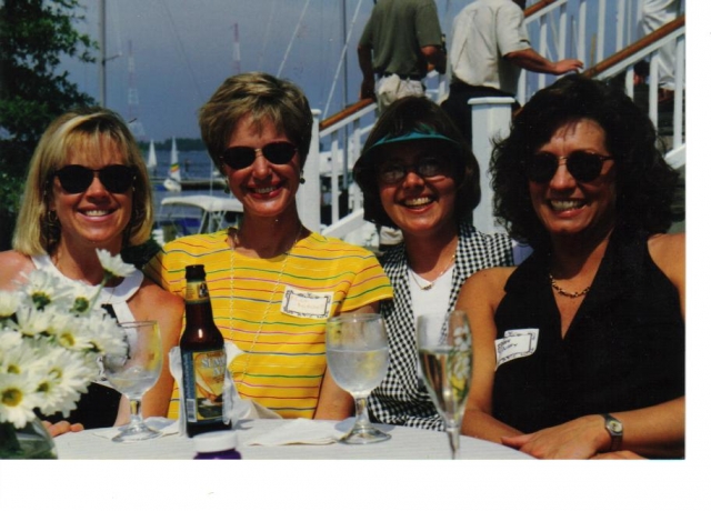 Beth Tittle, Micki Carter, Syd Cornett, Laurie Kitchin - sometime in the 90s..  BFFs
