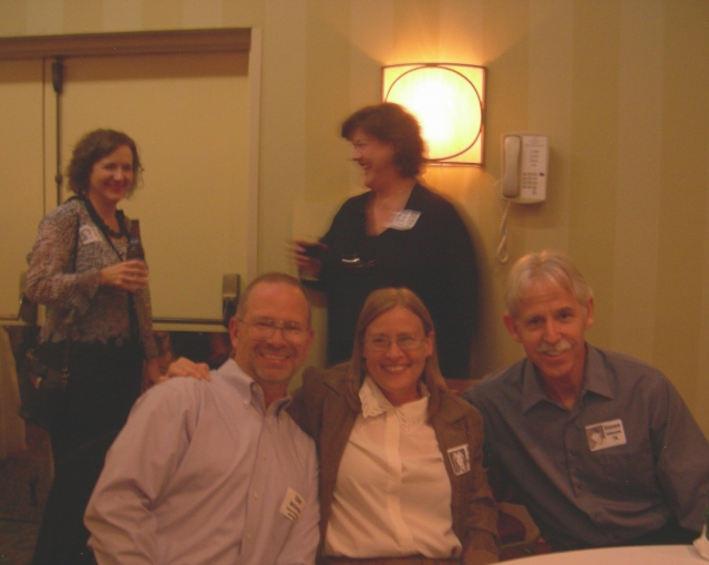 Sam Berg McGroom, Stan McGroom and Steve Johnson. Susie Stone and Judy Stone Wilson in the background.